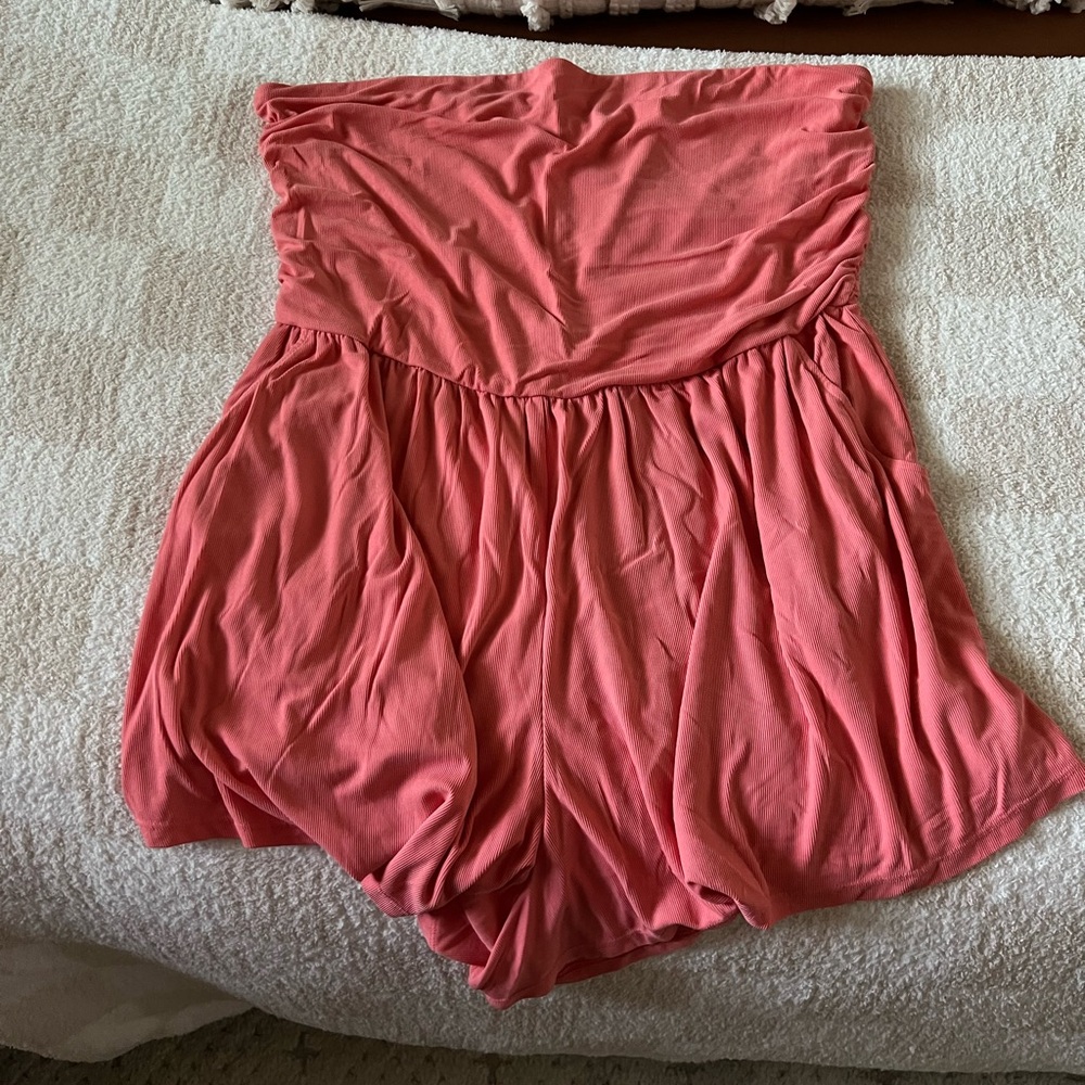 Wild Fable Coral Strapless Romper